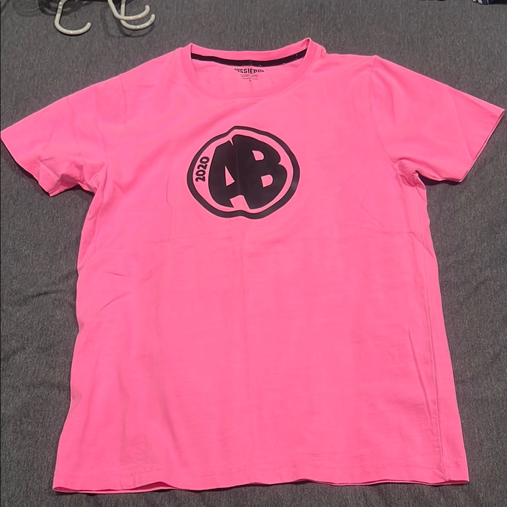 Vibrant Pink Short Sleeve Tees with Graphic Designs